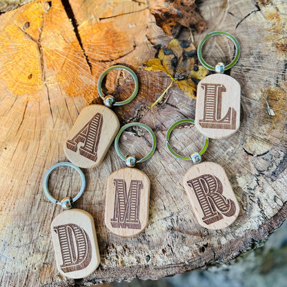 Monogram Initial Keychain