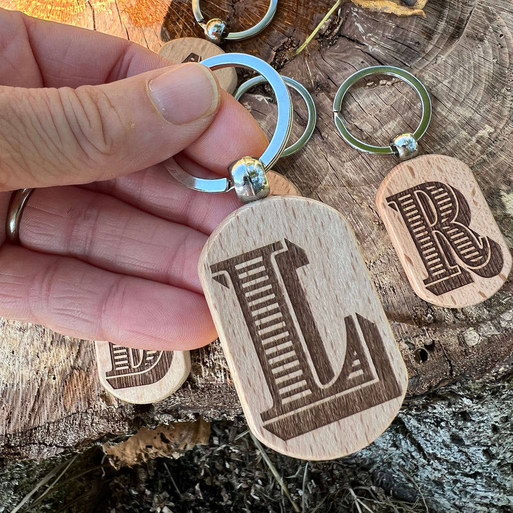 Monogram Initial Keychain