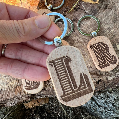 Monogram Initial Keychain