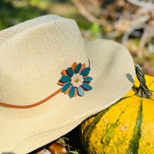 Fall Daisy Flower Hat Band