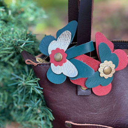 Christmas Butterfly Purse Charm - Snap on Bag Charm