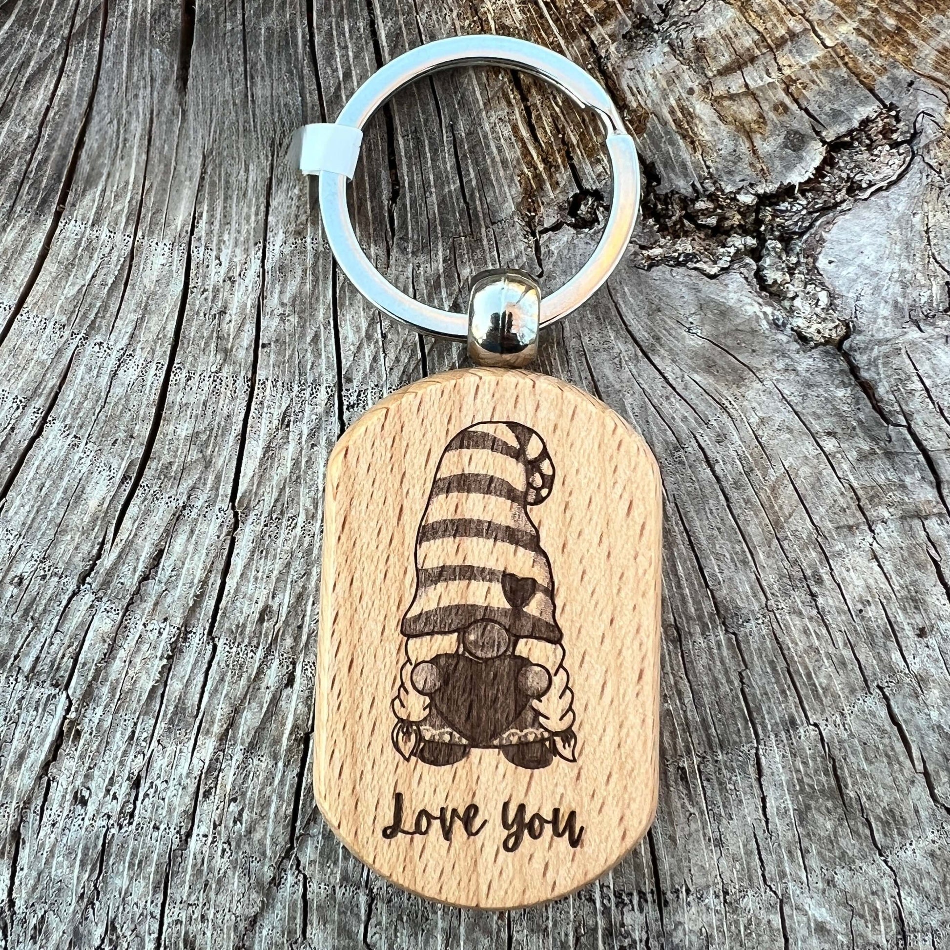 Love You Gnome Keychain