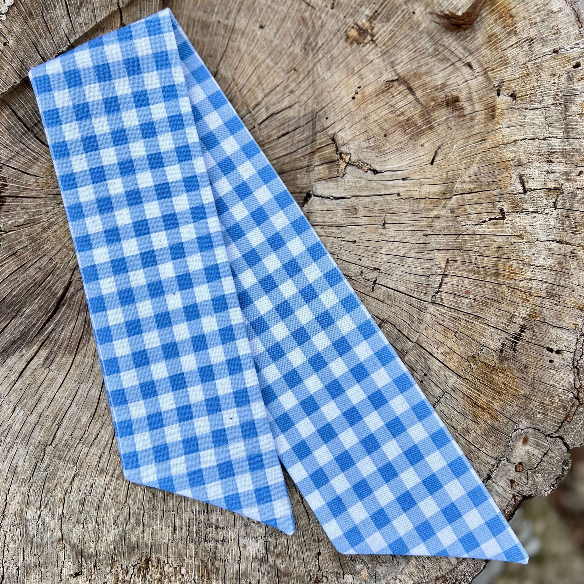 Slim Scarf - Blue Gingham