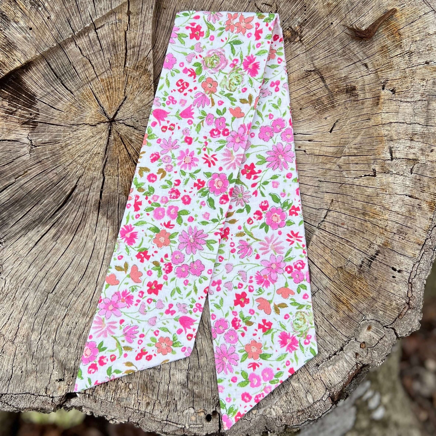 Slim Floral Scarf - Spring Pink Floral