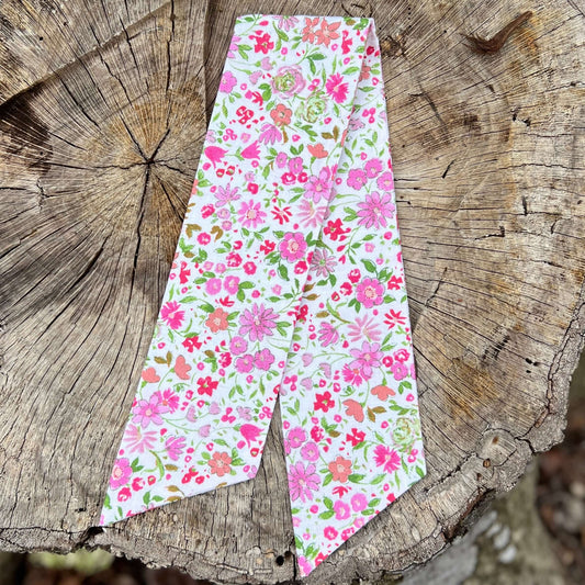 Slim Floral Scarf - Spring Pink Floral