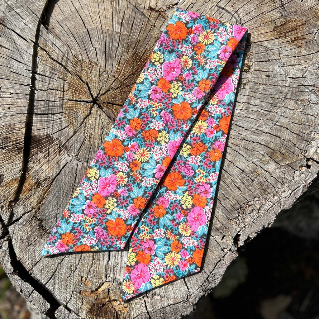 Slim Floral Scarf - Wildflower Garden