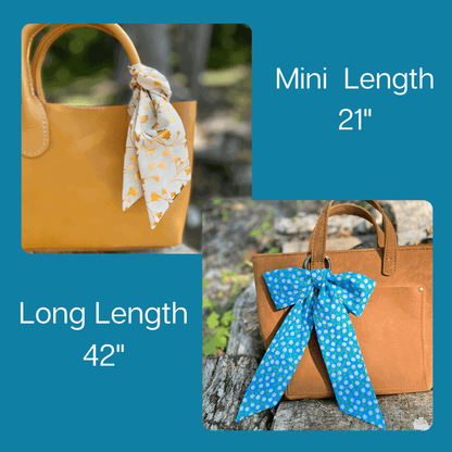 Slim Floral Scarf - Retro Floral Blue