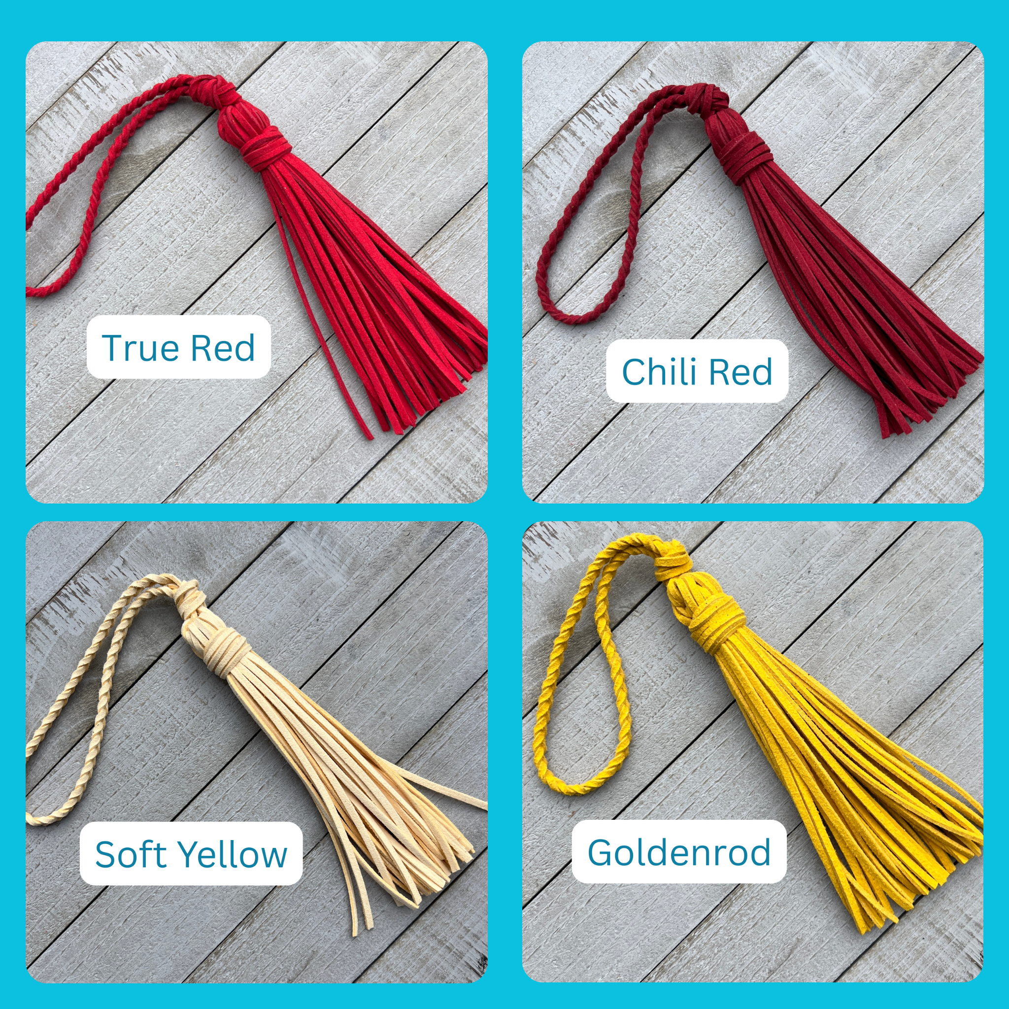 Bag Charm with Tassel for Purses & Totes Faux Suede Leather