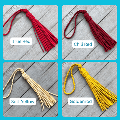Bag Charm with Tassel for Purses & Totes Faux Suede Leather