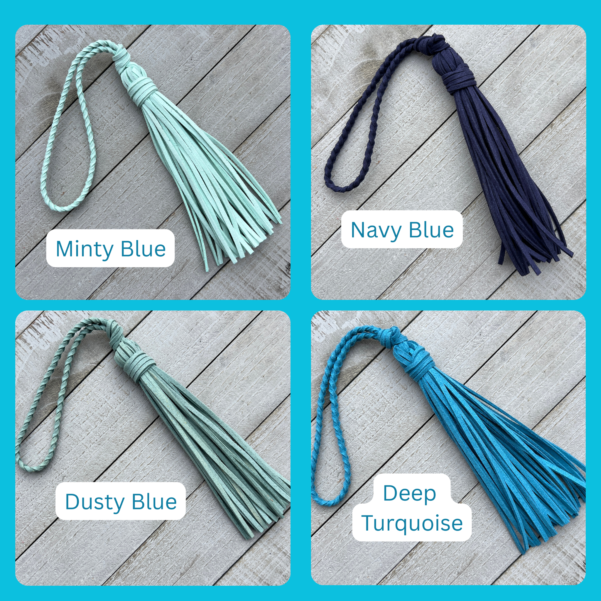 Bag Charm with Tassel for Purses & Totes Faux Suede Leather