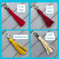 Mini Faux Suede Tassel Bag Charm with Clip