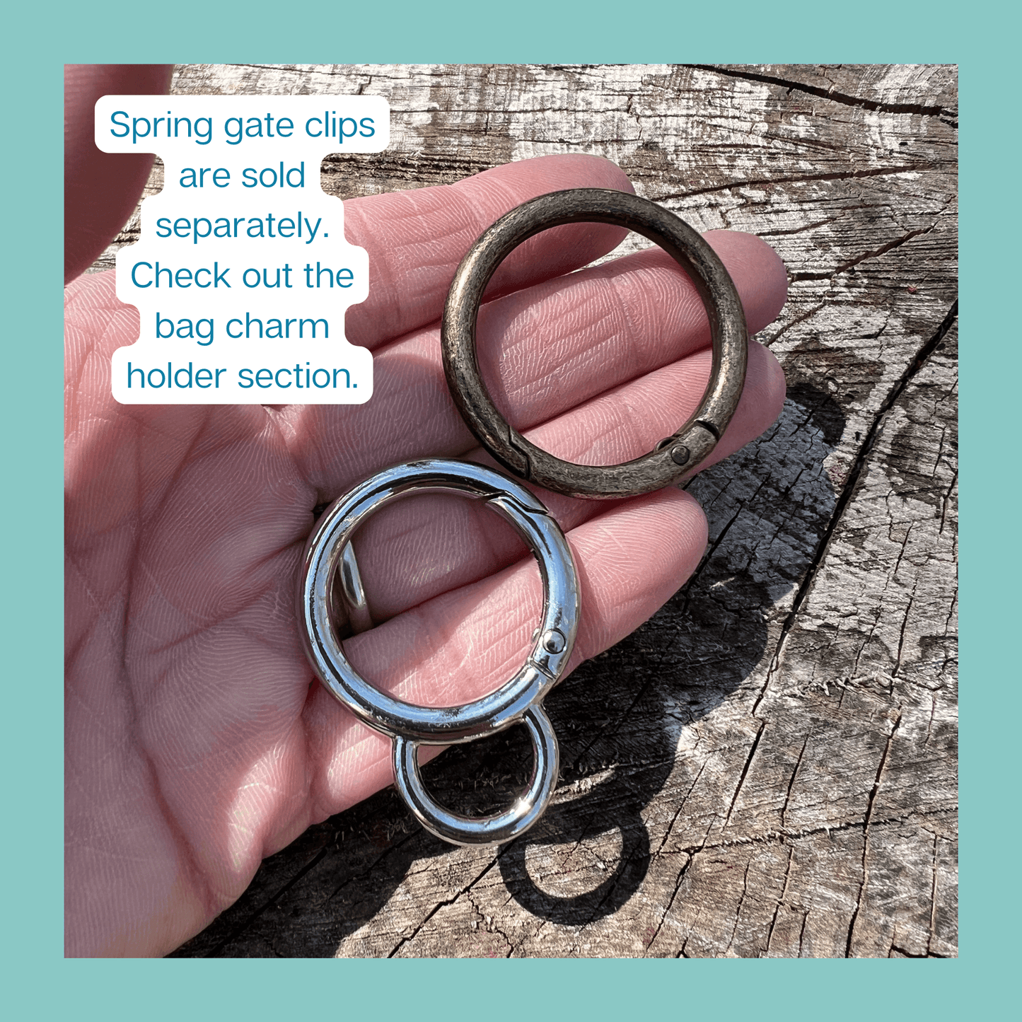 Leather Flower Bag Charm - Deep Blue, Gold, Plum Wine