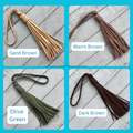 Bag Charm with Tassel for Purses & Totes Faux Suede Leather