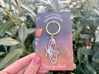 Death’s Head Hawkmoth Keychain Charm