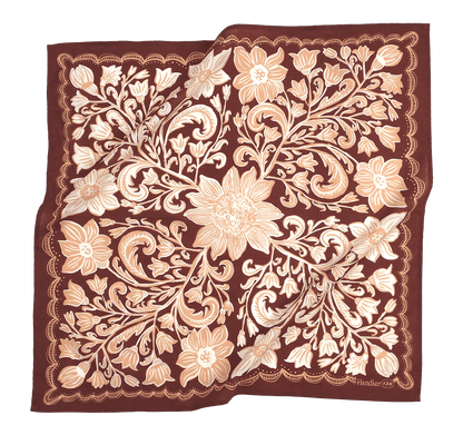 red floral cotton bandana