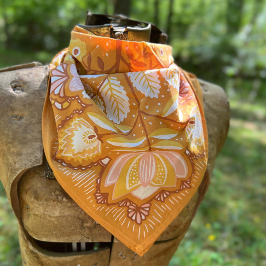 bandana scarf in floral cotton