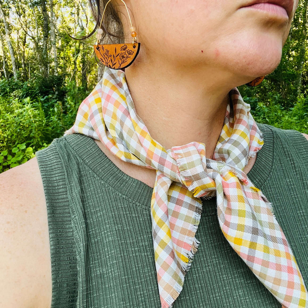 Bandana Scarf in Soft Plaid