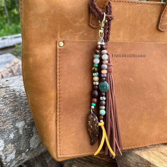 Boho Beaded Purse Charm
