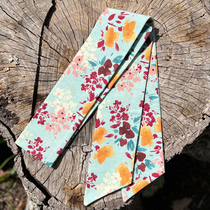Purse Scarf - Watercolor Floral in Blue