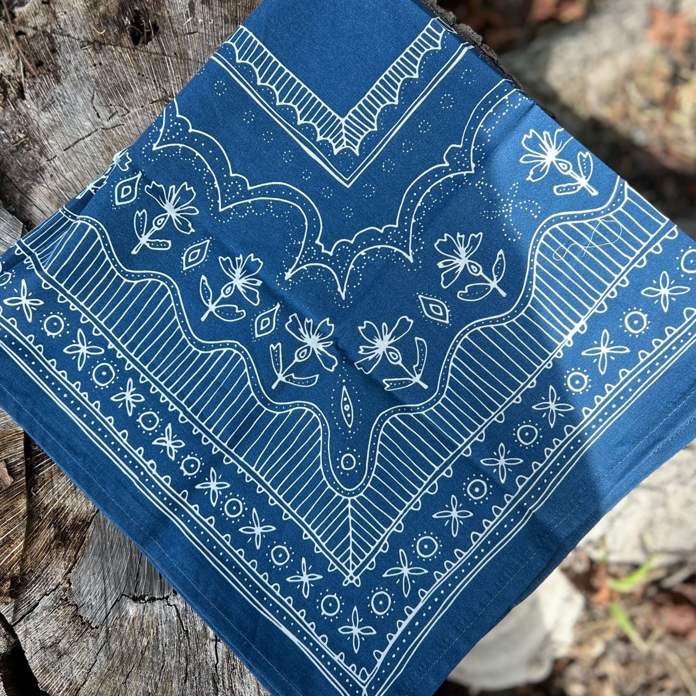 blue bandana scarf