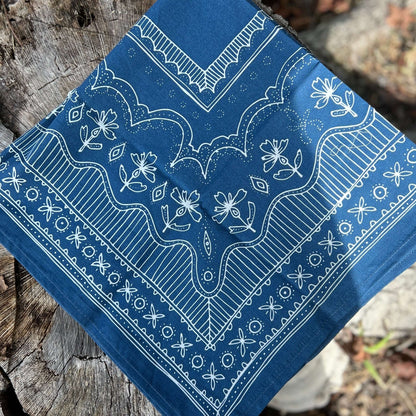 blue bandana scarf