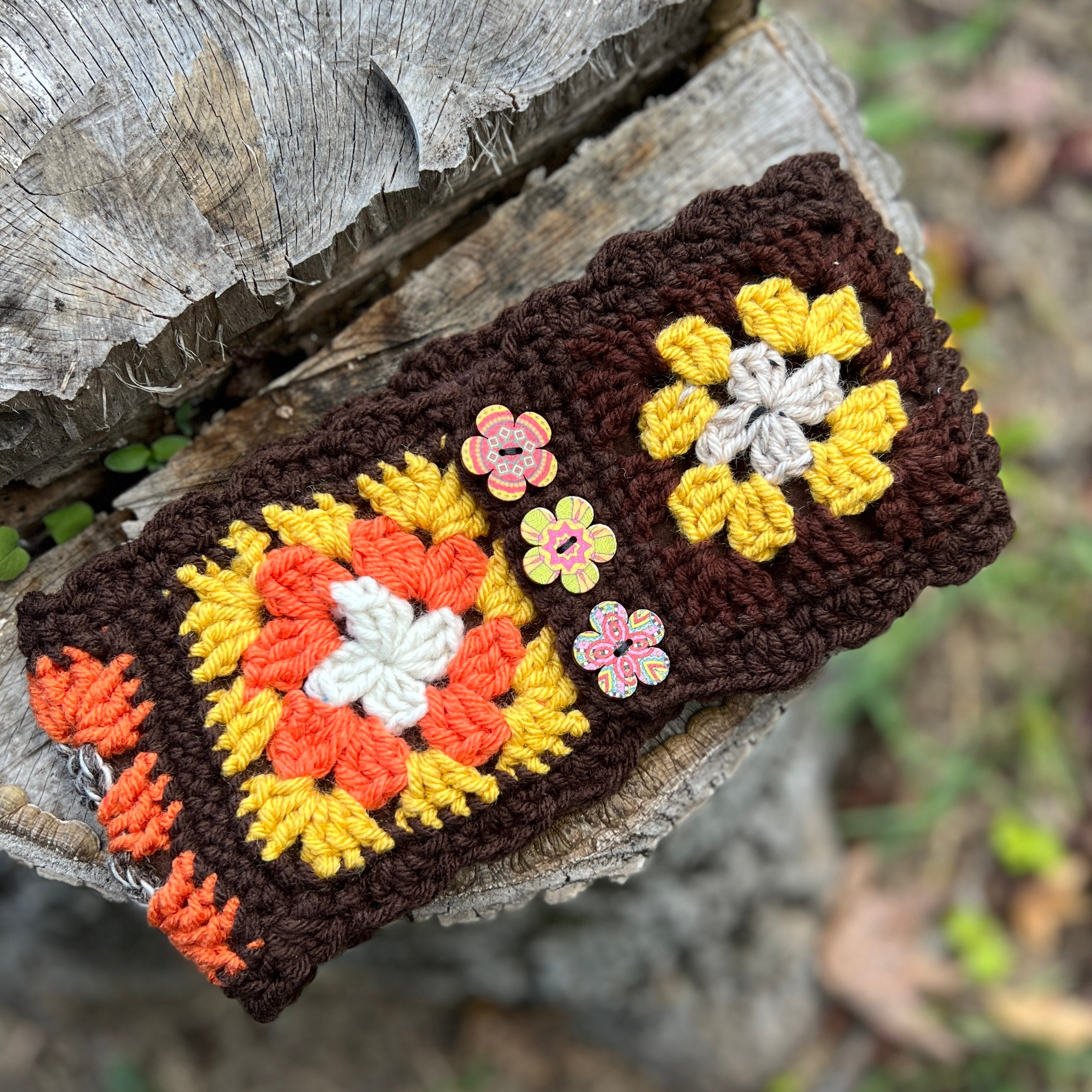 patchwork ear warmer winter headband