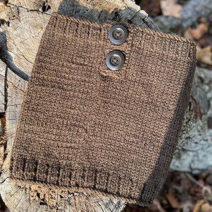 brown knit cowl neck gaitor