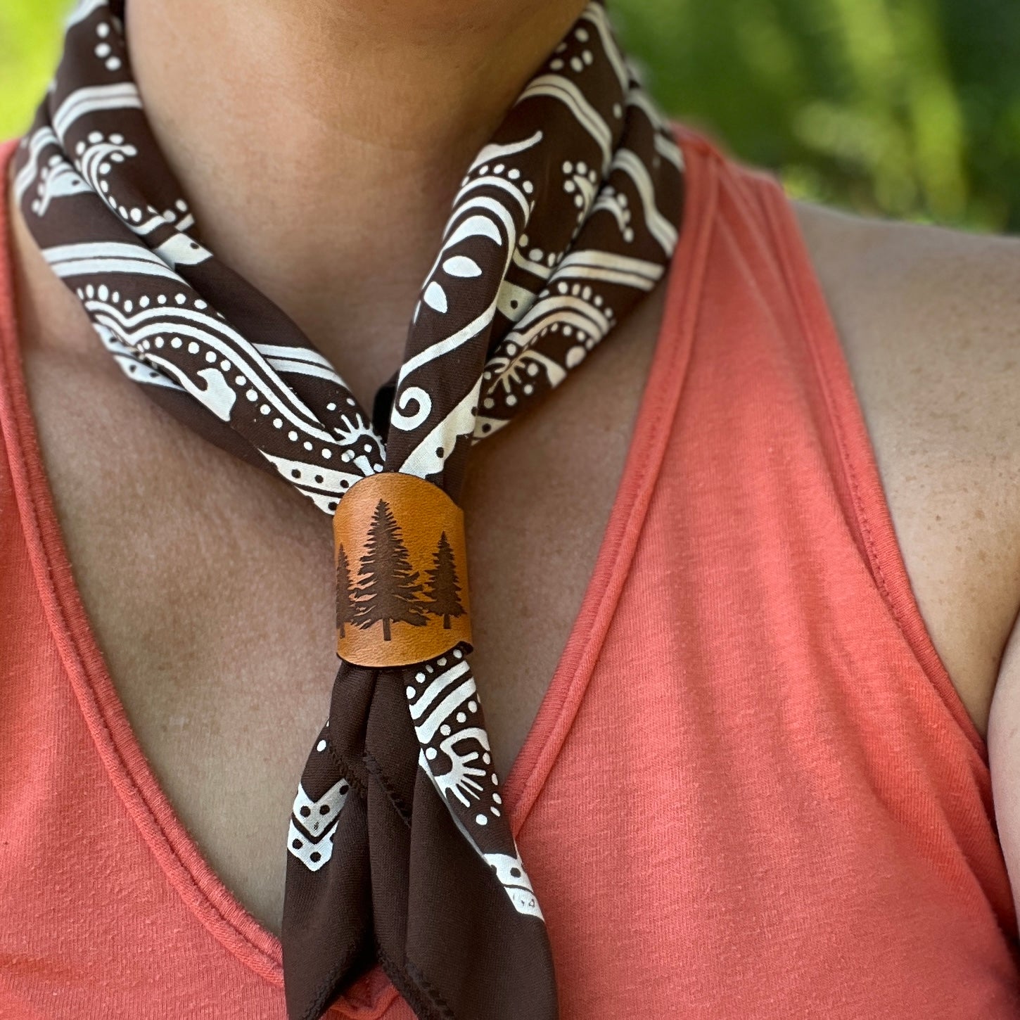 western bandana in brown