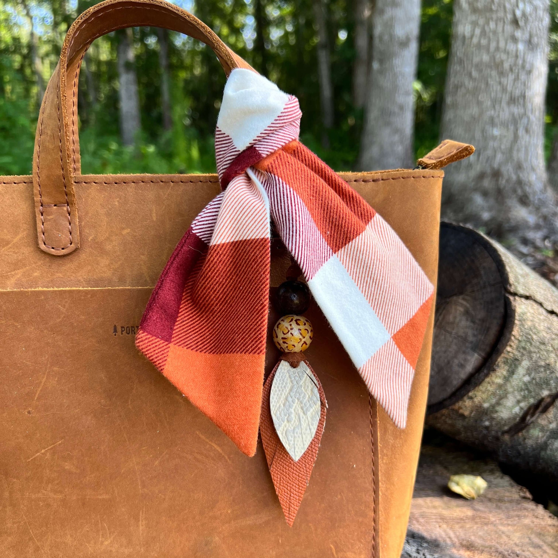 Purse Scarf - Autumn Buffalo Plaid Flannel