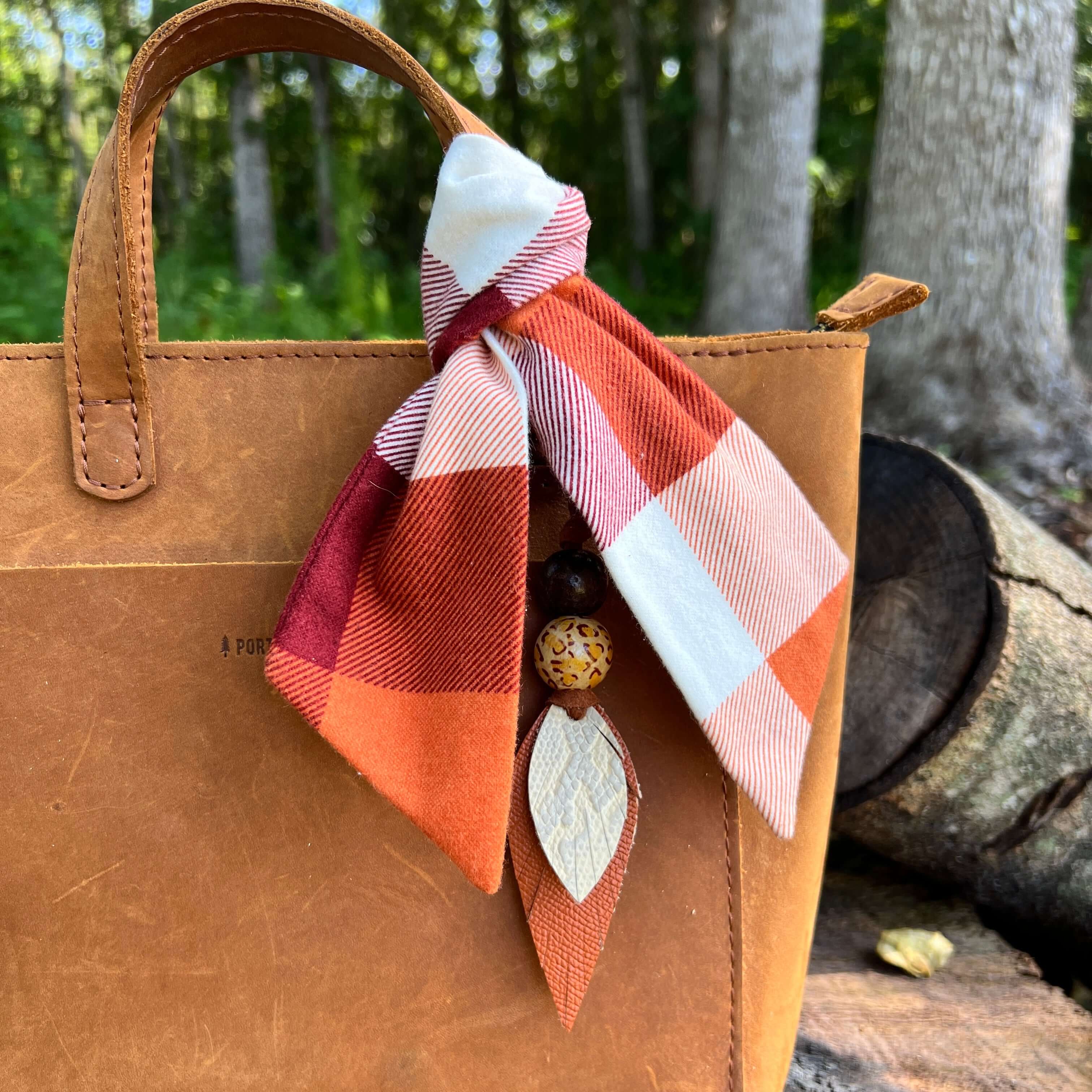 Purse Scarf - Autumn Buffalo Plaid Flannel
