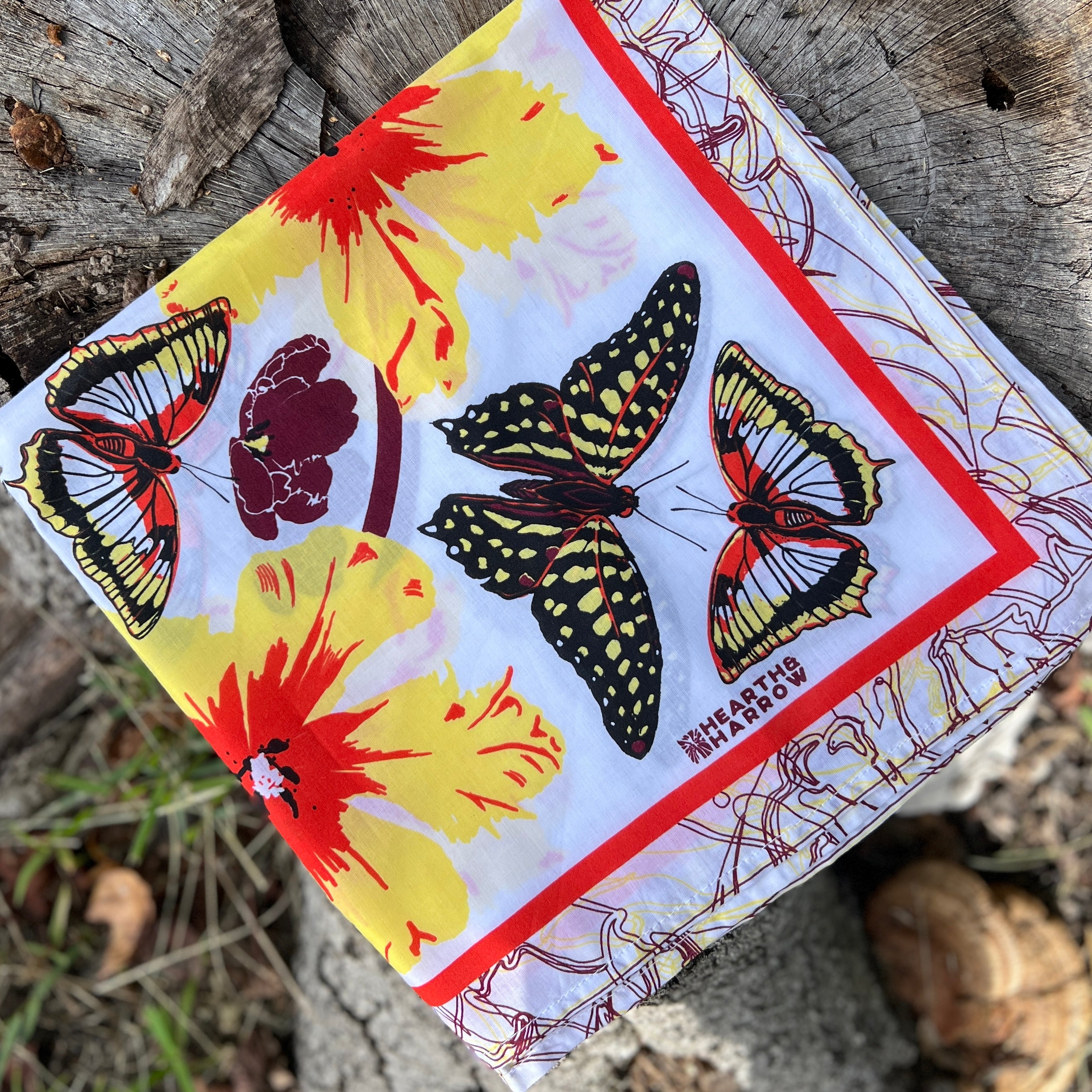 butterfly print bandana
