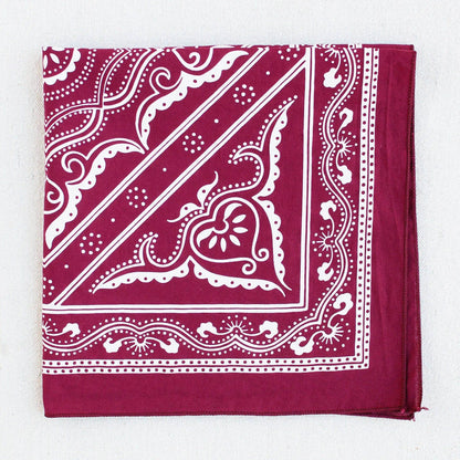 Western Bandana Scarf - Red Wine