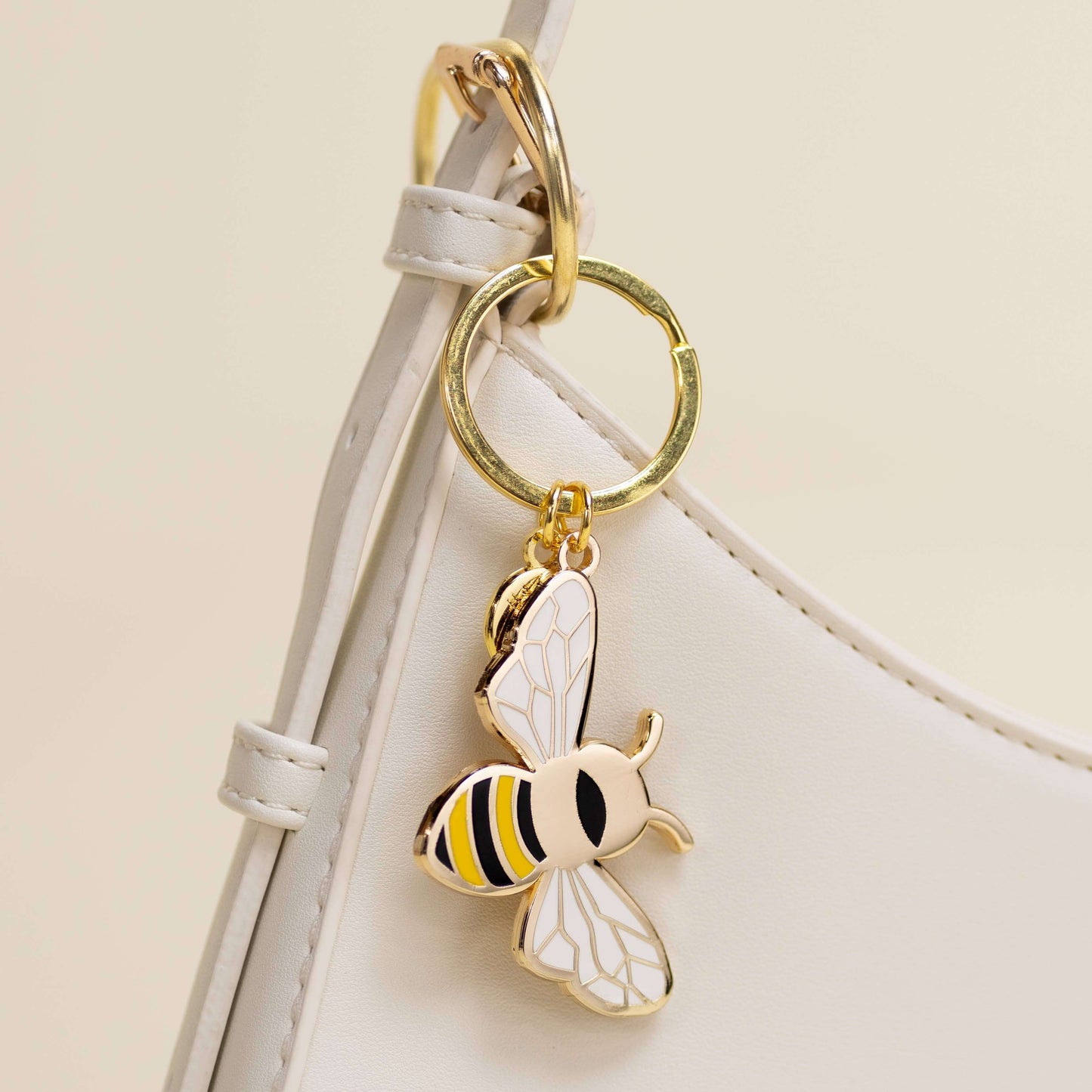 Queen Honey Bee Keychain Bag Charm