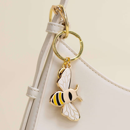 Queen Honey Bee Keychain Bag Charm