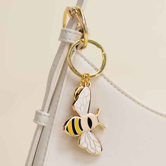 Queen Honey Bee Keychain Bag Charm