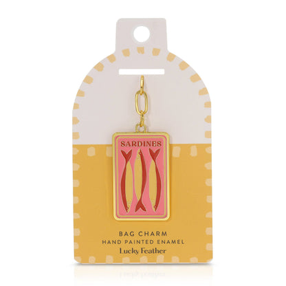 Enamel Bag Charm - Sardines