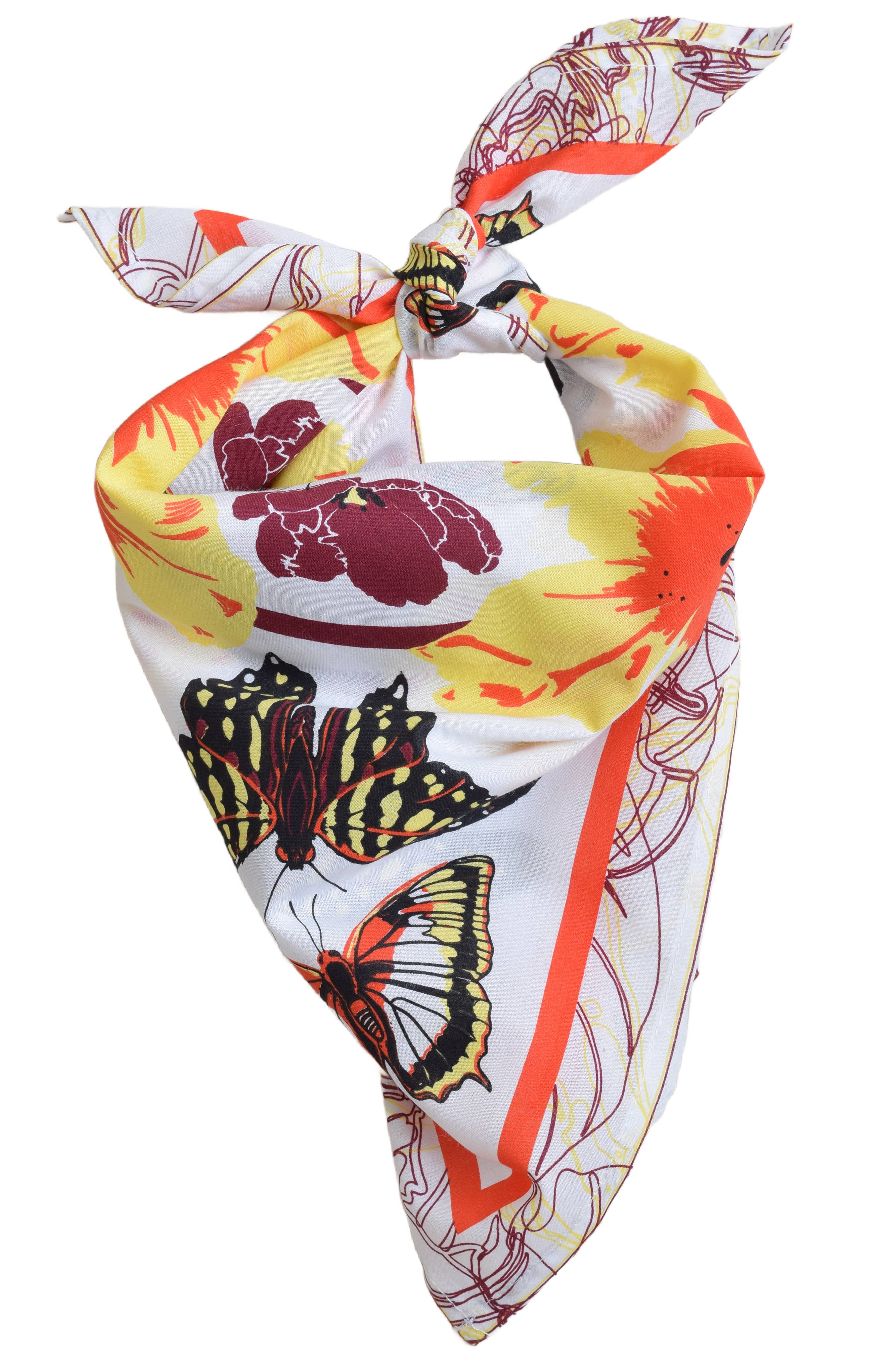 Butterfly Bandana - 100% Cotton - Pollinator Print - Floral