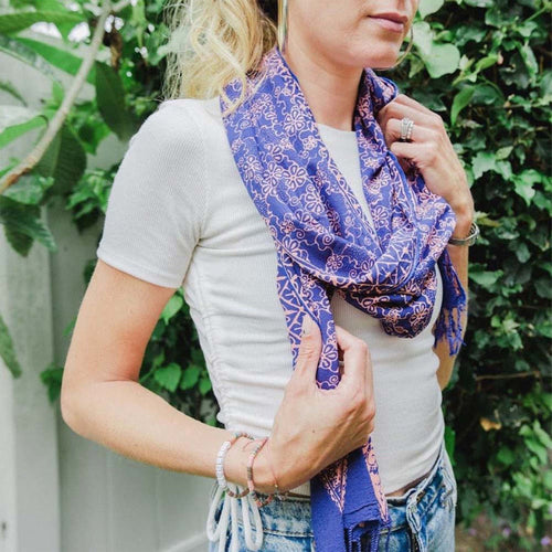 Batik Scarf - Cotton - Mangosteen