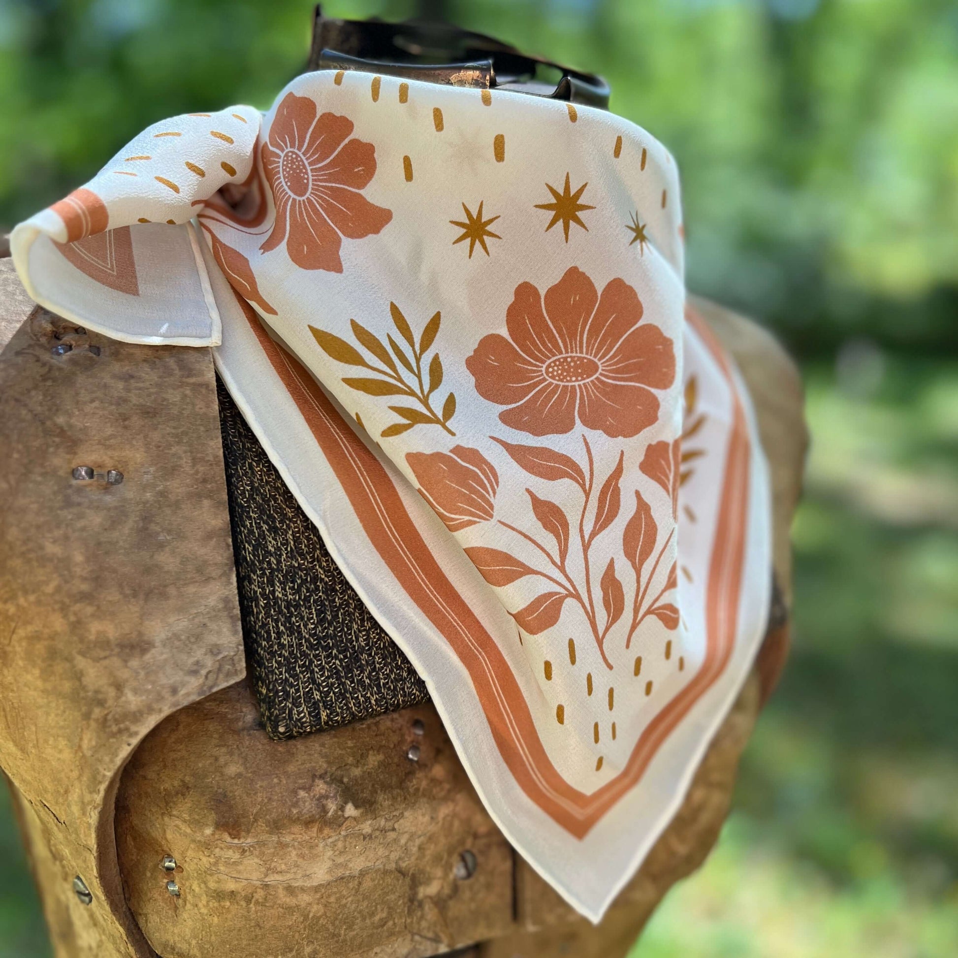 dessert floral silk bandana