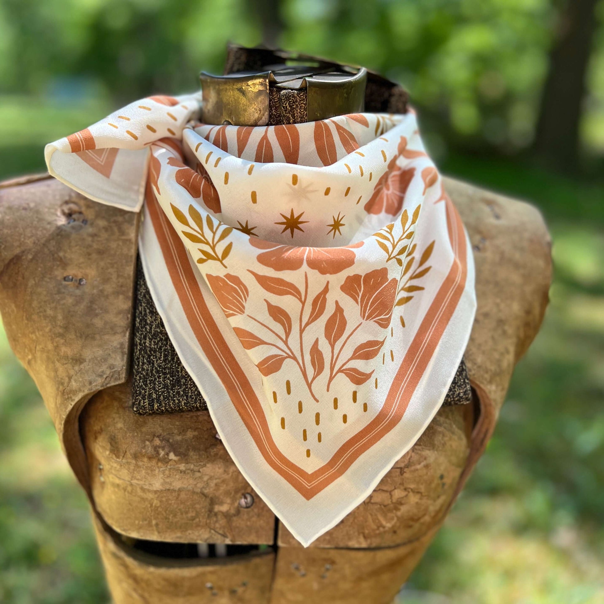 dessert floral silk bandana