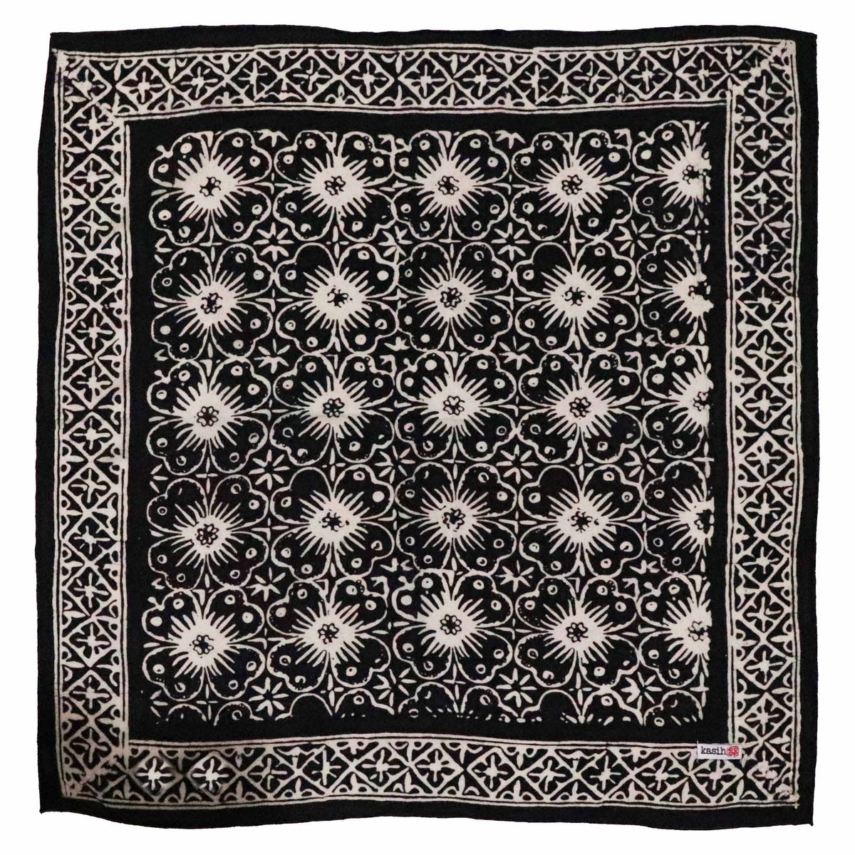 Batik Bandana in Black Floral