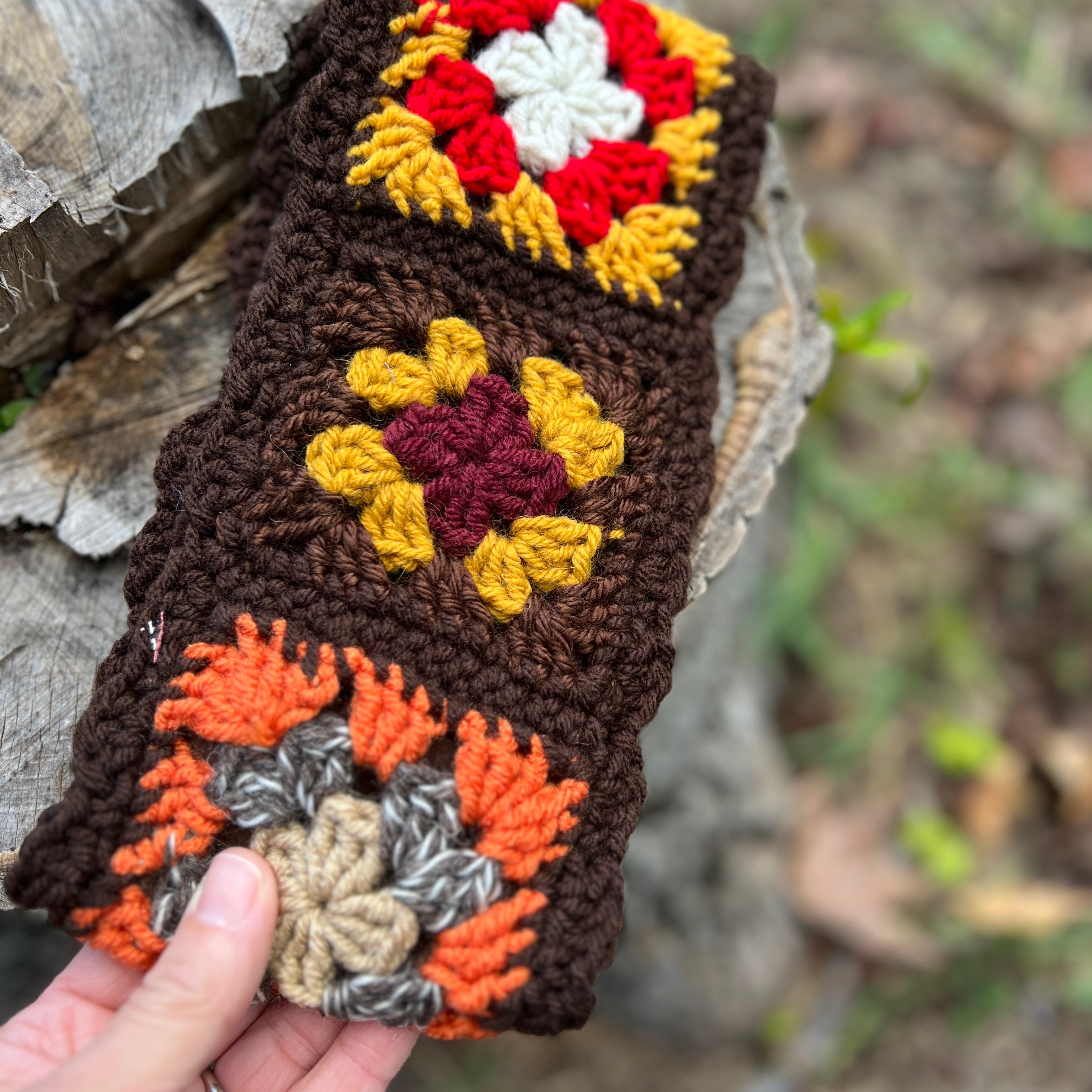 patchwork ear warmer winter headband