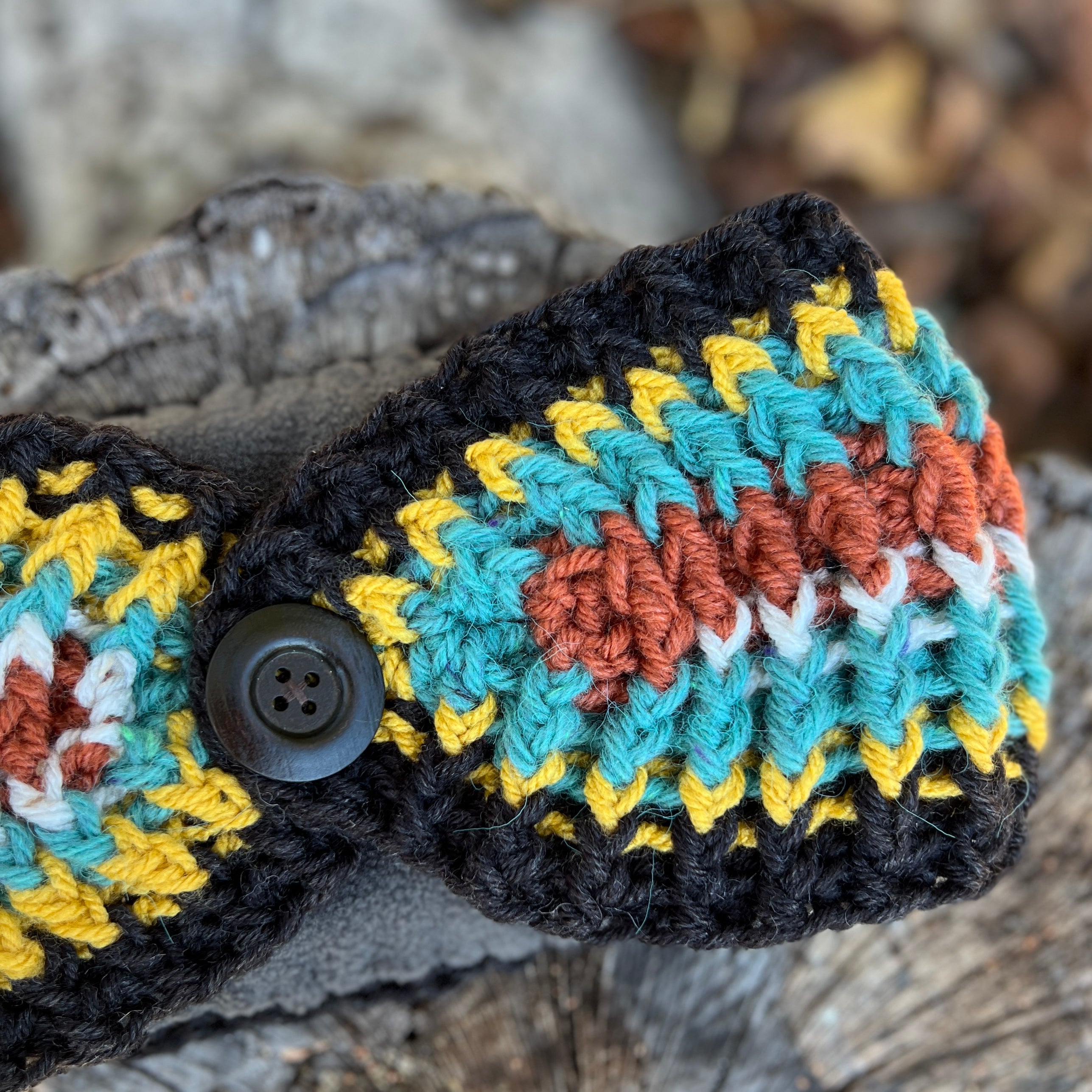 ear warmer winter headband in colorful stripes