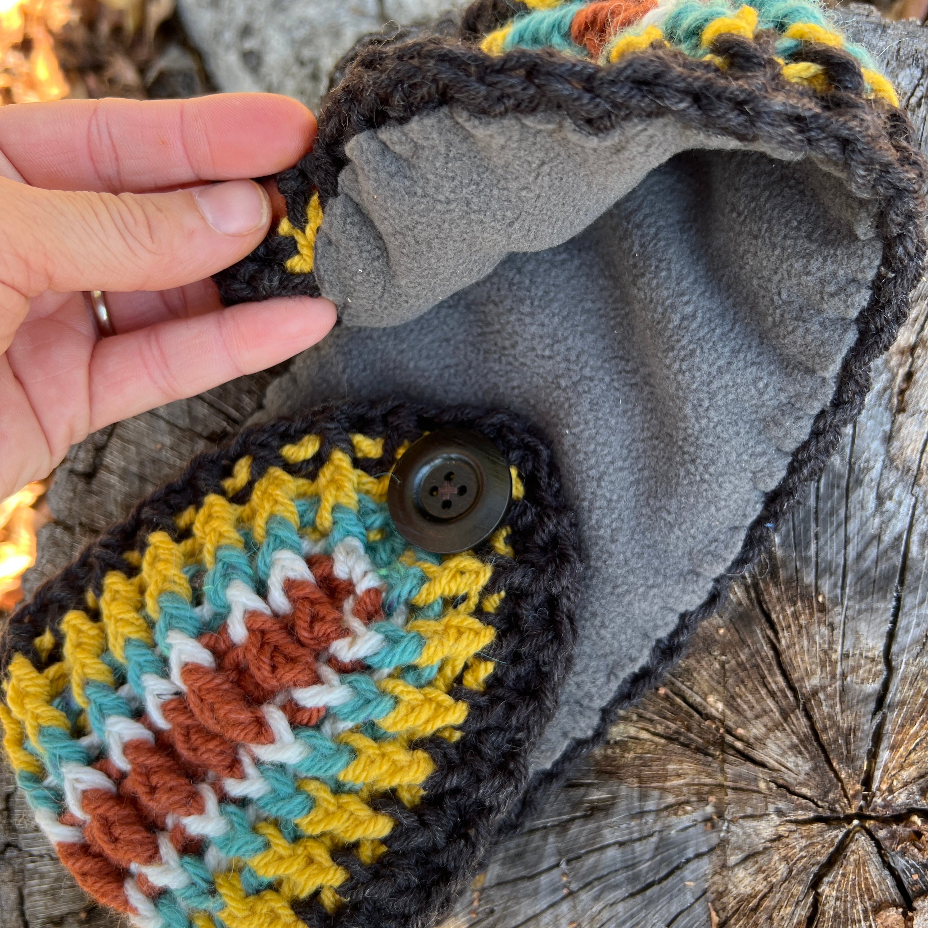 ear warmer winter headband in colorful stripes