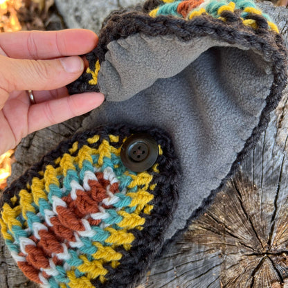ear warmer winter headband in colorful stripes