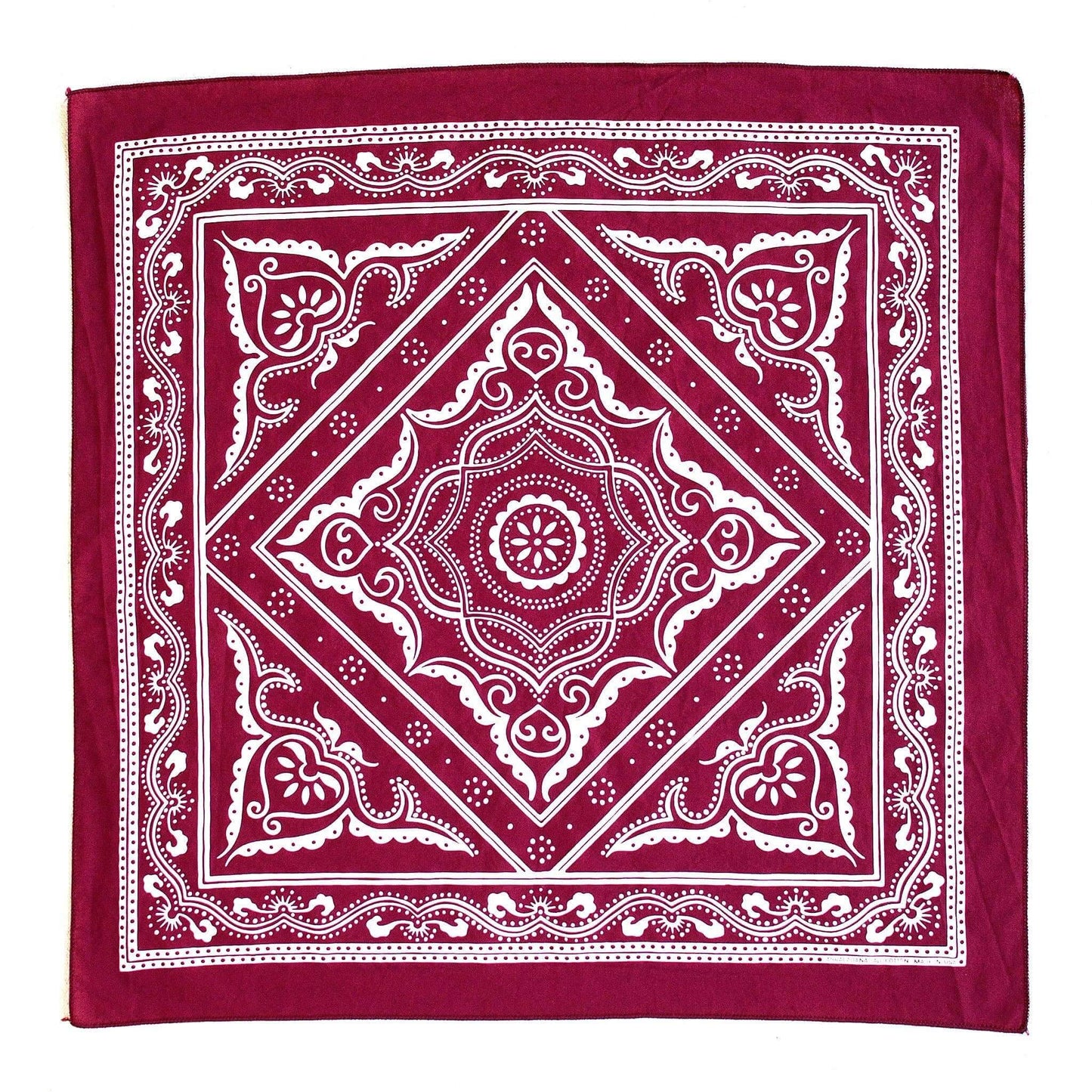 Western Bandana Scarf - Red Wine