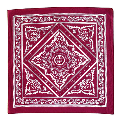 Western Bandana Scarf - Red Wine
