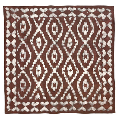 Bandana Square Scarf - Chocolate Brown Batik Print