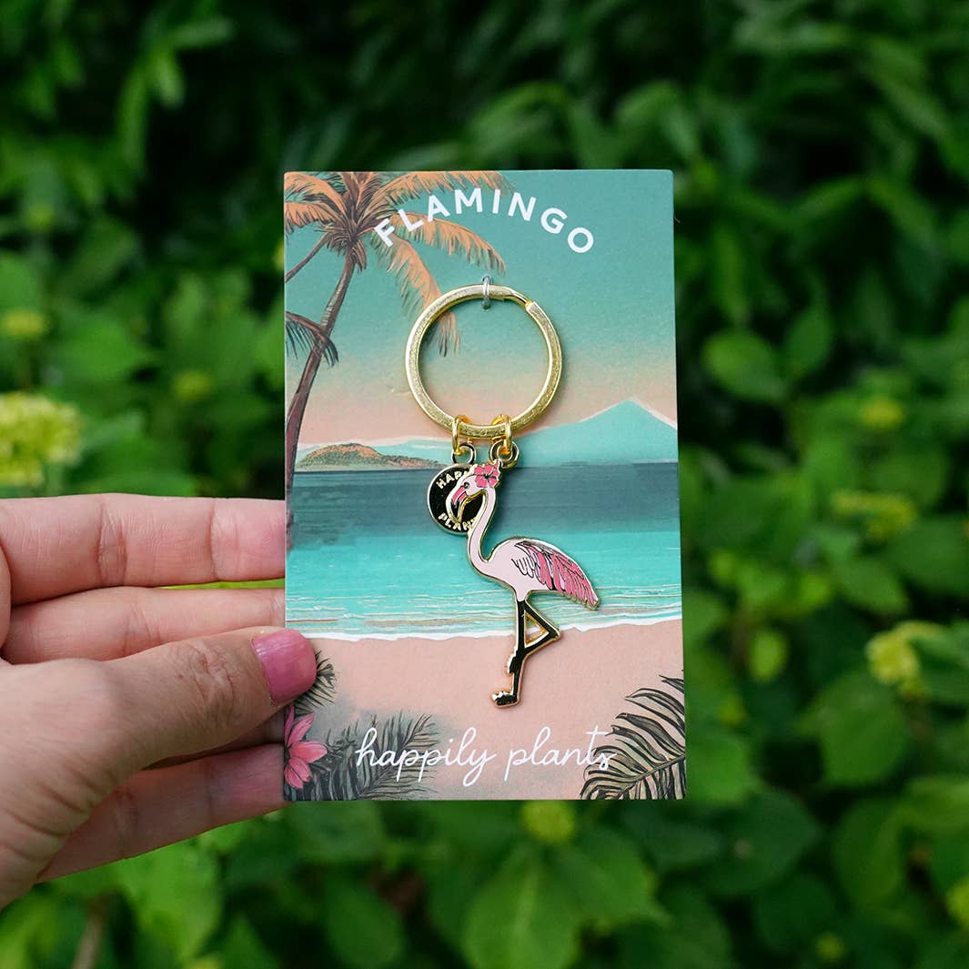 Pink Flamingo Keychain