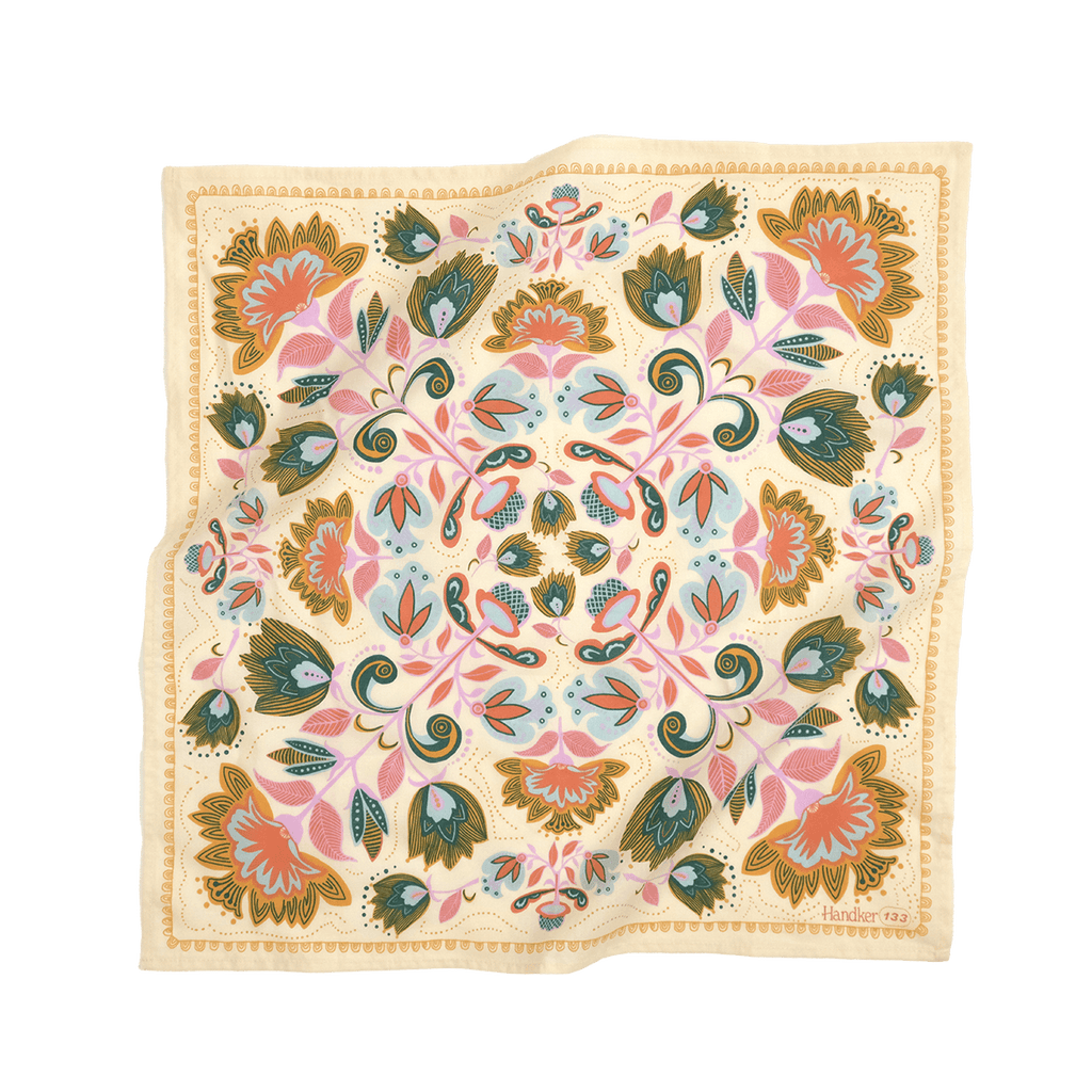 Bandana Square Scarf - Ingrid Floral Print